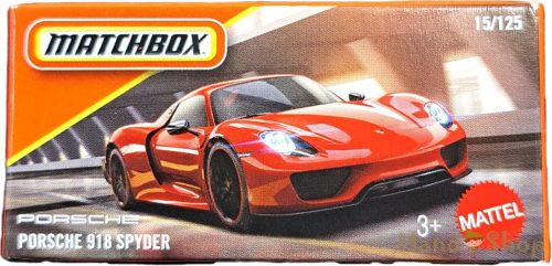 Matchbox - Porsche 918 Spyder - kisautó papírcsomagban