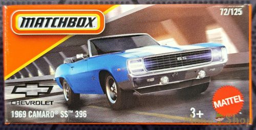 Matchbox - 1969 Camaro SS 396 - Kisautó papírcsomagban