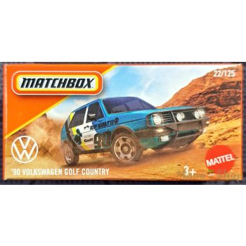   Matchbox - '90 Vokswagen Golf Country - Kisautó papírcsomagban
