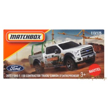   Matchbox - 2015 Ford F-150 Contractor Truck - kisautó papírcsomagban