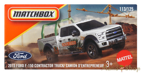 Matchbox - 2015 Ford F-150 Contractor Truck - kisautó papírcsomagban