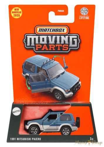 Matchbox Moving Parts - 1991 Mitshubishi Pajero - nyitható kisautó