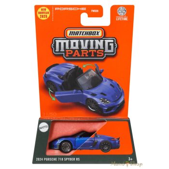   Matchbox Moving Parts - 2024 Porsche 718 Spyder - nyitható kisautó