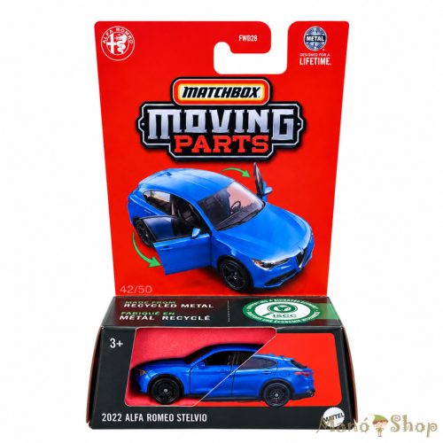 Matchbox : Moving Parts : 2022 Alfa Romeo Stelvio fém kisautó nyitható ajtókkal