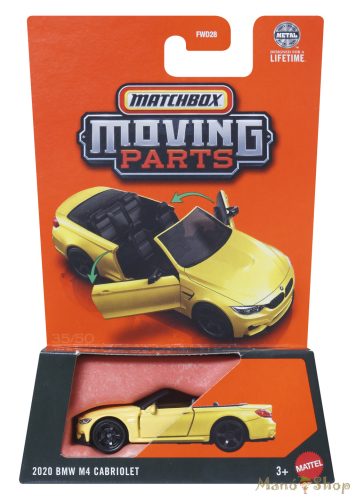Matchbox Moving Parts - 2020 BMW M4 Cabriolet - nyitható kisautó