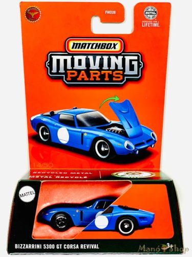 Matchbox Moving Parts - Bizzarrini 5300 GT Corsa Revival - nyitható kisautó