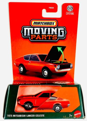 Matchbox Moving Parts - 1975 Mitshubishi Lancer Celeste - nyitható kisautó