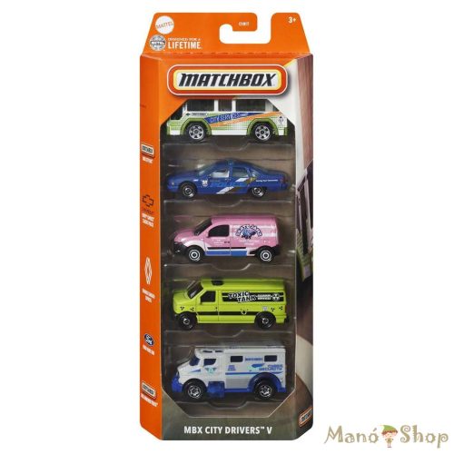 Matchbox - Kisautók MBX City Drivers V 5 db-os szett