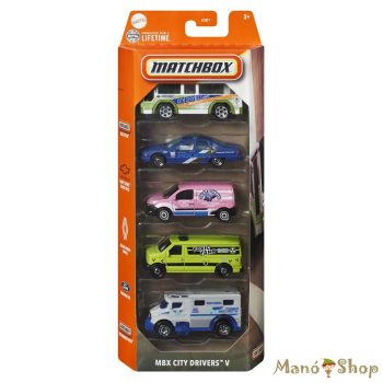   Matchbox - Kisautók MBX City Drivers IV. 5 db-os szett (sérült csomagolás)