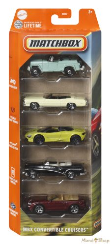 Matchbox - Kisautók MBX Convertible Cruisers 5 db-os szett