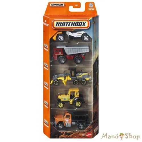 Matchbox - Kisautók MBX Construction 5 db-os szett