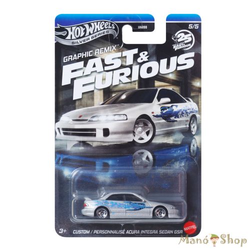 hot wheels, silver series, fast & furious, nissan silvia s15, nissan kisautó, halálos iramban játék, manó shop, játék webáruház, jby48, die-cast