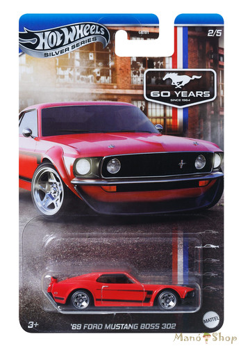 Hot Wheels - Silver Series Mustang 60 Years - '69 Ford Mustang Boss 302