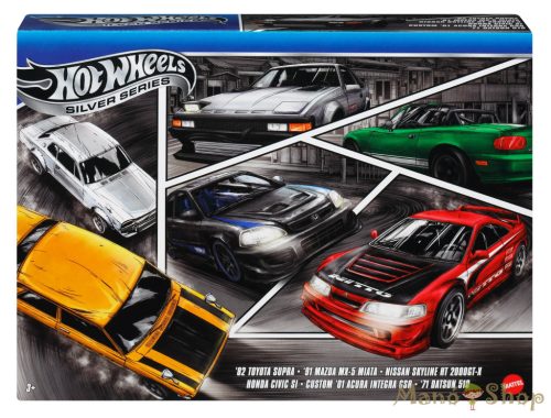 Hot Wheels : Silver Series : JDM Japanese Cars 6 db-os fém kisautó szett