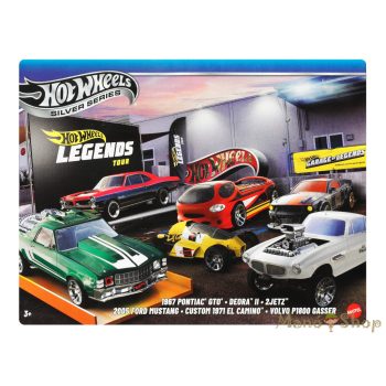   Hot Wheels : Silver Series : HW Legends Tour 6 db-os fém kisautó szett