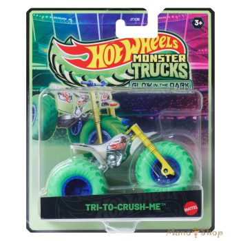   Hot Wheels Monster Trucks - Tri-To-Crush-Me - Sötétben világító autó