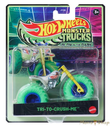 Hot Wheels Monster Trucks - Tri-To-Crush-Me - Sötétben világító autó