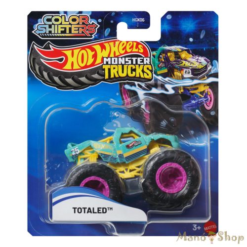 Hot Wheels Monster Trucks - Color Shifter Totaled - Színváltós kisautó