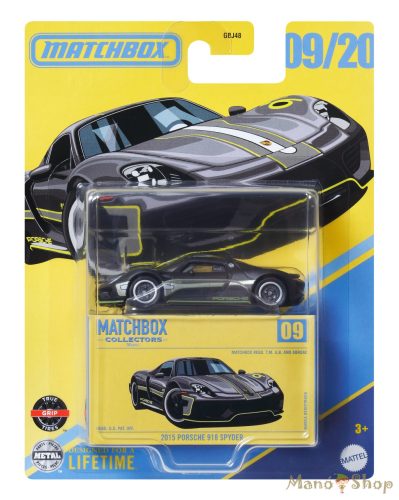 Matchbox Collectors - 2015 Porsche 918 Spyder - Gyűjtői kisautó 