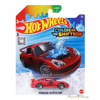 Hot Wheels színváltós kisautó: Porsche 911 GT3 CUP