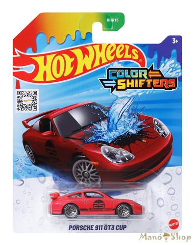 Hot Wheels színváltós kisautó: Porsche 911 GT3 CUP
