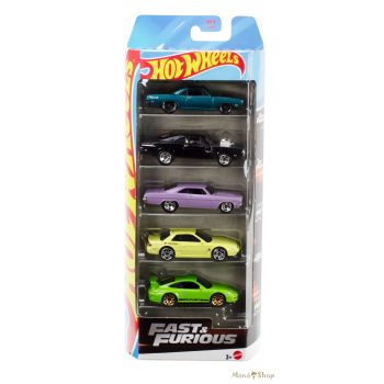 Hot Wheels - Fast & Furious - 5 db-os autó készlet