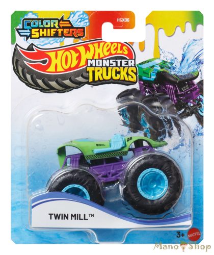 Hot Wheels Monster Trucks - Color Shifter Twin Mill - Színváltós kisautó