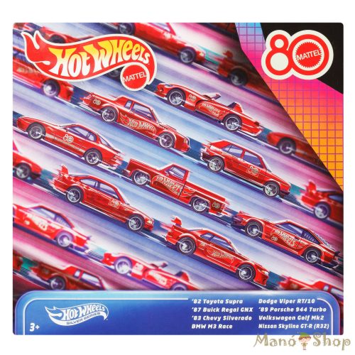 Hot Wheels - Mattel 80 évforduló 8 db-os kisautó készlet