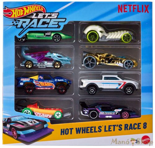 Hot Wheels - Lets Race - 8 db-os kisautó készlet "Netflix"