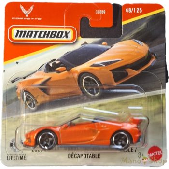  Matchbox: 2020 Corvette C8 Convertible narancssárga kisautó 48/125