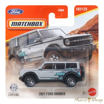   Matchbox: 2021 Ford Bronco szürke off-road terepjáró kisautó 102/125