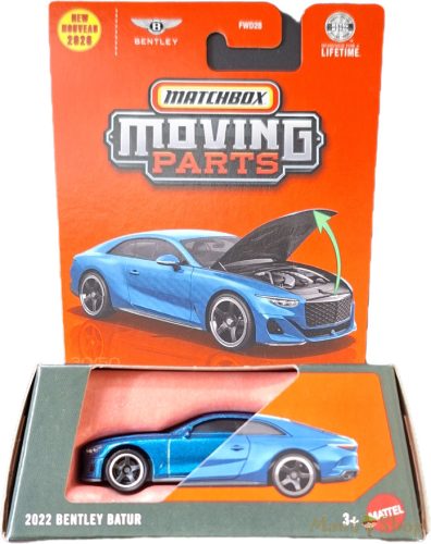 Matchbox: Moving Parts: 2022 Bentley Batur kék kisautó