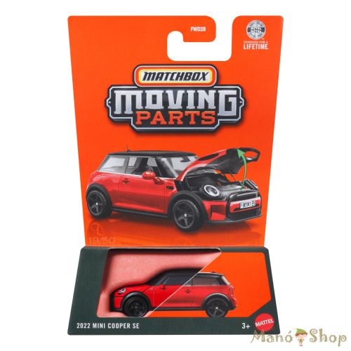 Matchbox Moving Parts: 2022 Mini Cooper SE: nyitható kisautó