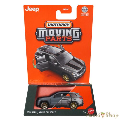 Matchbox Moving Parts: 2018 Jeep Grand Cherokee nyitható kisautó
