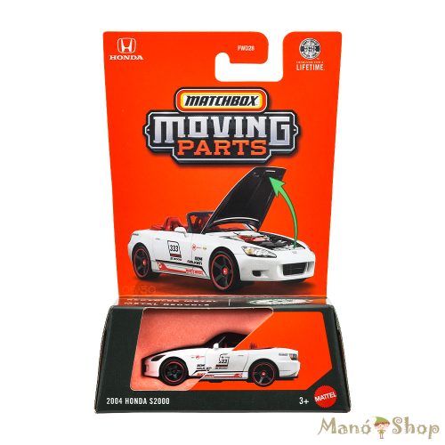 Matchbox Moving Parts: 2004 Honda S2000- nyitható kisautó