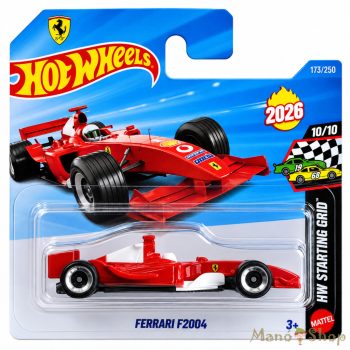 Hot Wheels - Ferrari F2004 piros Forma-1 kisautó 173/250