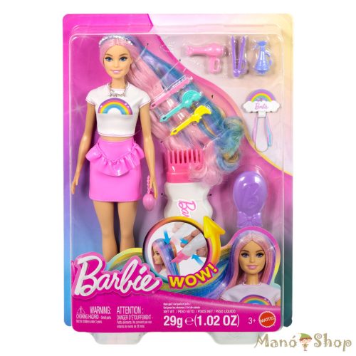 Barbie: Tündöklő Szivárványhaj Baba (JJP07)