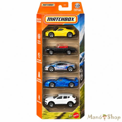 Matchbox : Italian Roads 5 db-os fém kisautó szett