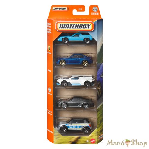 Matchbox: European Motorways 5 db-os kisautó készlet