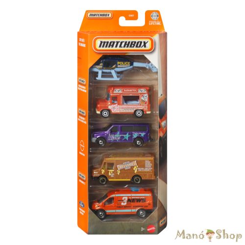 Matchbox : City Life 5 db-os fém kisautó szett