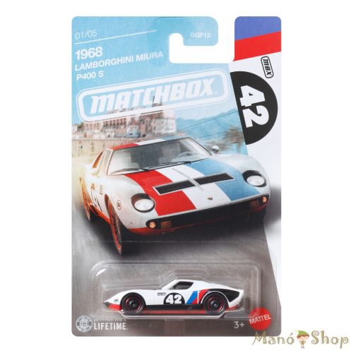 Matchbox Tematikus kisautók: 1968 Lamborghini Miura P400 S kisautó