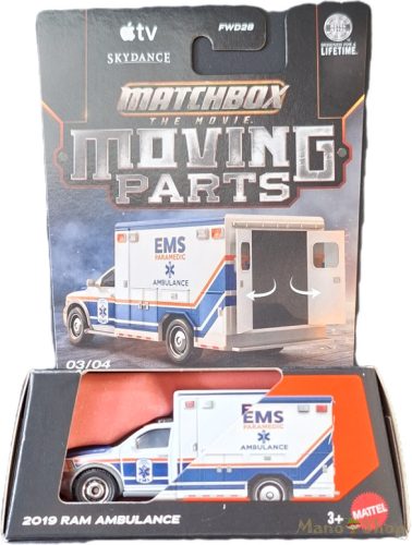 Matchbox: Moving Parts: 2019 Ram Ambulance mentőautó