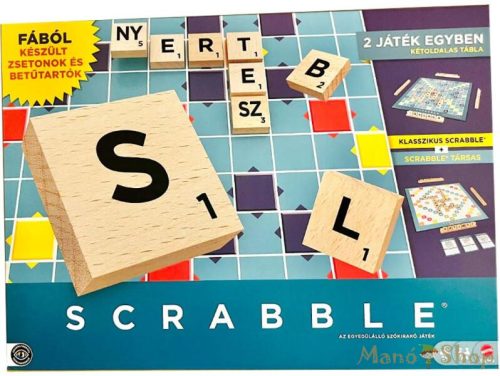 Scrabble Original és társas 2 az 1-ben - fából (JLJ67)