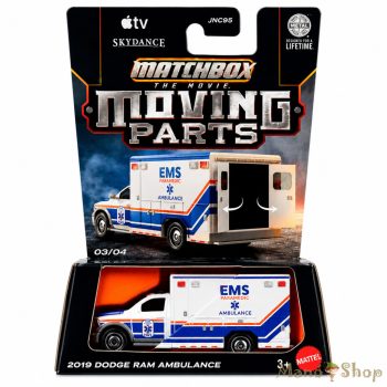   Matchbox The Movie Moving Parts: 2019 Dodge Ram Ambulance kisautó
