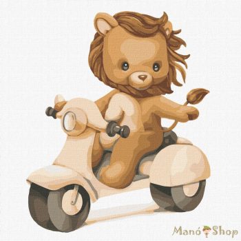 IDEYKA - Számfestő 30x30 - Oroszlán motoron