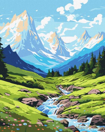 IDEYKA - Számfestő 40x50 - Nyár a hegyekben