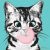 IDEYKA - Számfestő 40x40 - Cica rágógumival