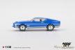 Mini GT - 1/64 Ford Mustang Mach 1 1973 kék (Grabber Blue)