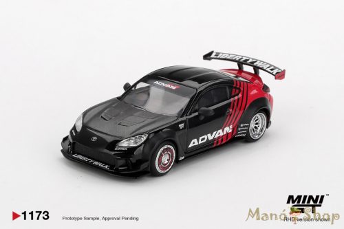 Mini GT - 1/64 Toyota GR86 LB-Nation ADVAN fekete/piros