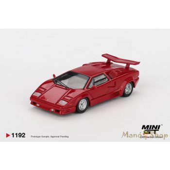   MINI GT: 1/64 Lamborghini Countach 25th Anniversary piros (Rosso): Bliszteres kiadás